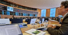 Elmer Rietveld presenteert voor Commissie industrie, onderzoek en energie (ITRE) van het Europees Parlement.