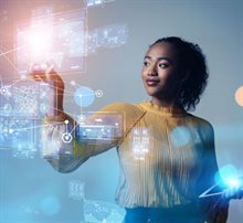 Digital transformation concept. System engineering. Binary code. Programming.